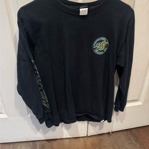 Santa Cruz Skateboards Black Long Sleeve Tee with Graphic